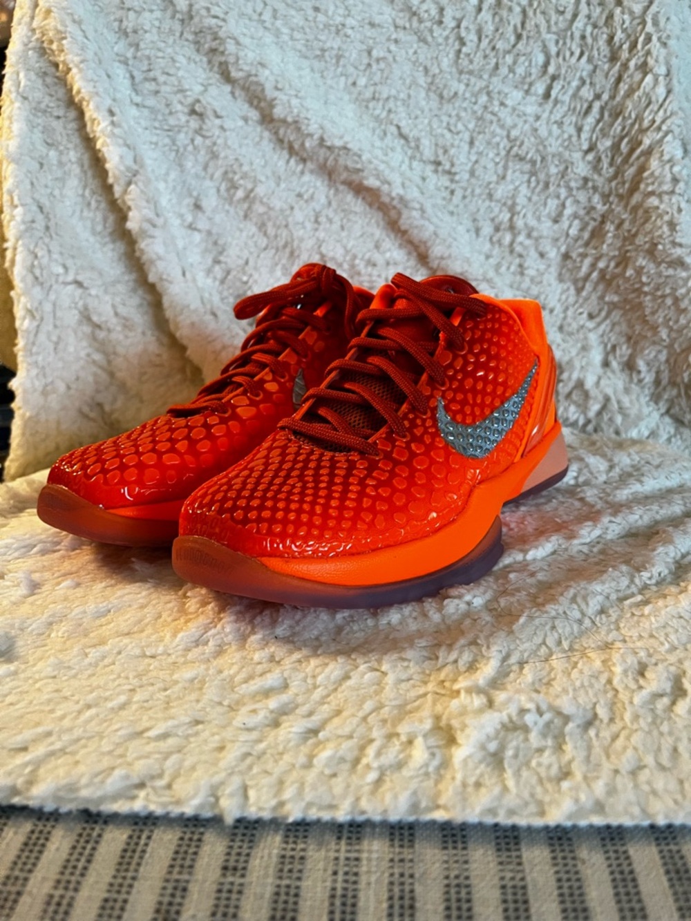 Nike Kobe Total Orange Athletic Shoes with Reflective Swoosh